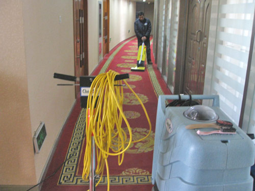 宾馆地板清洗案例